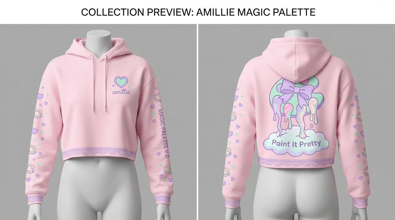 Magic Palette Cropped Hoodie